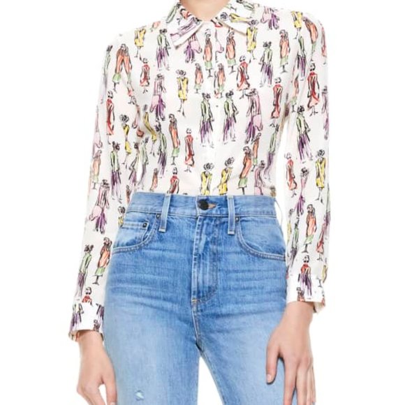 Alice & Olivia Silk Top - Picture 1 of 6